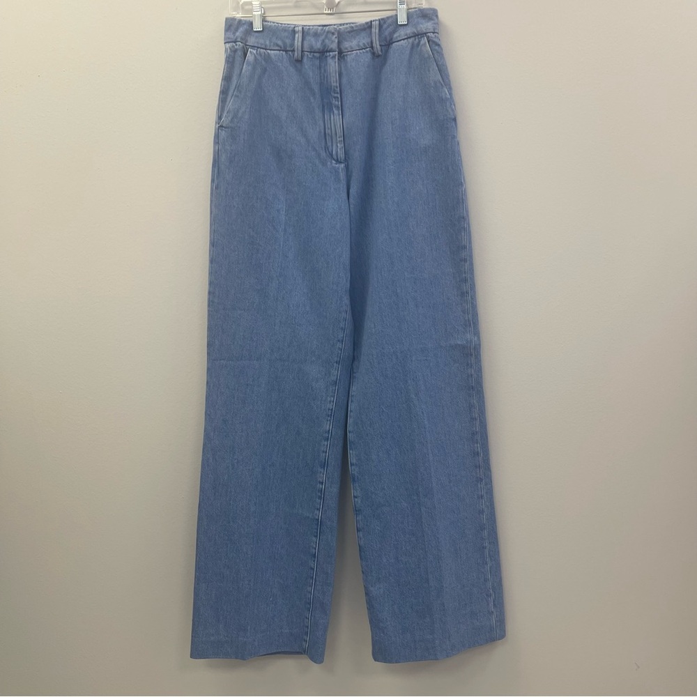 Favorite Daughter The Fiona Denim Trouser Jeans in Seaport Blue, Size 10 - NWT - Picture 2 of 8